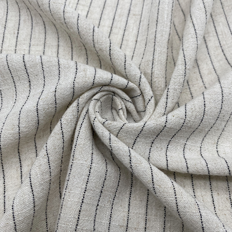1cm Yarn-Dyed Linen Cotton Sand-Washed Strips, Comfortable and Soft Pants, Children's Clothing Fabrics