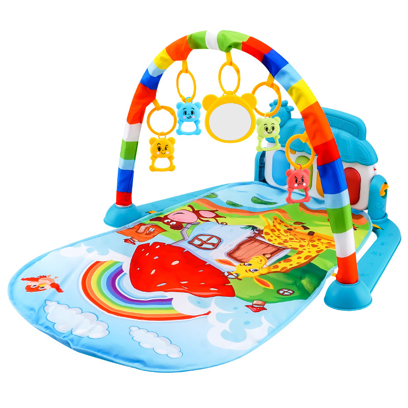 Cross-Border Southeast Asia Best-Selling Baby Fitness Stand Baby Music Pedal Game Mat Newborn Piano Crawling Mat