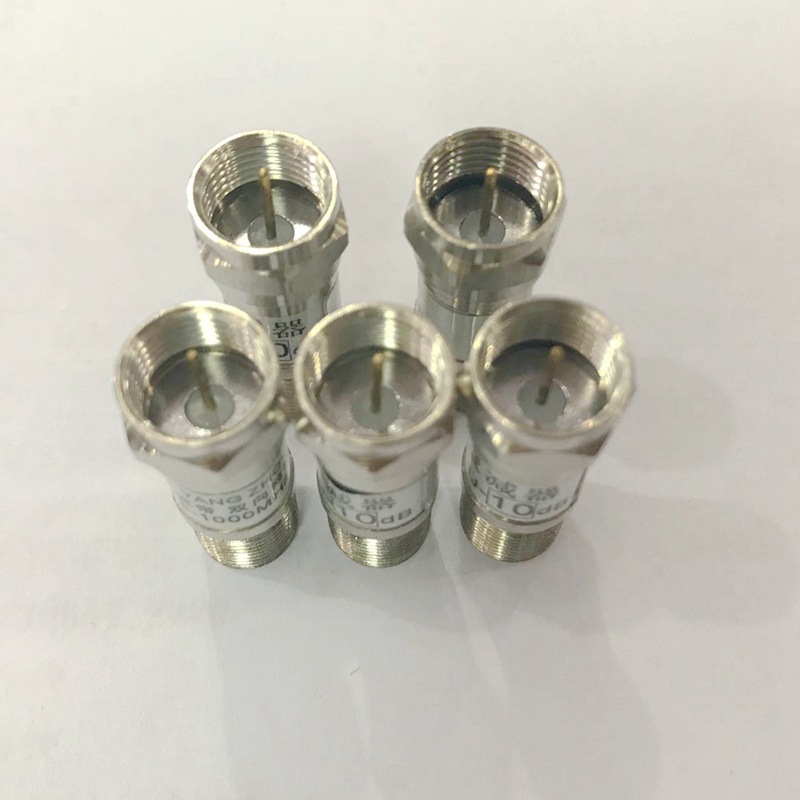 F British Female Attenuator Amplifier Wireless Satellite Digital Tv Adapter Coaxial Fixed 10Db Connector