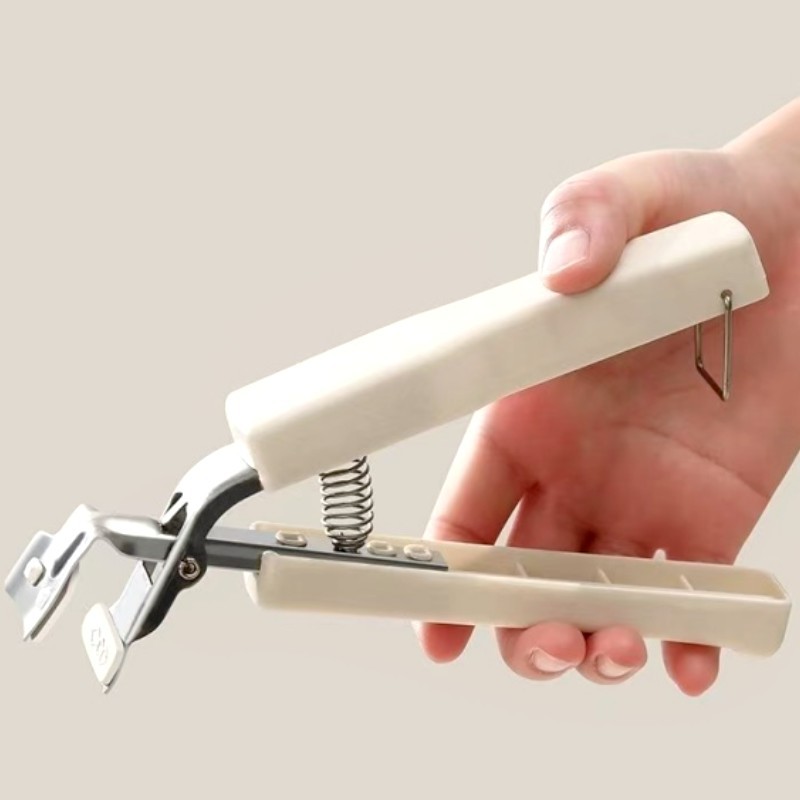 Kitchen Gadgets, Cream White Stainless Steel Bowl Holder, Anti-Scalding Plate Holder