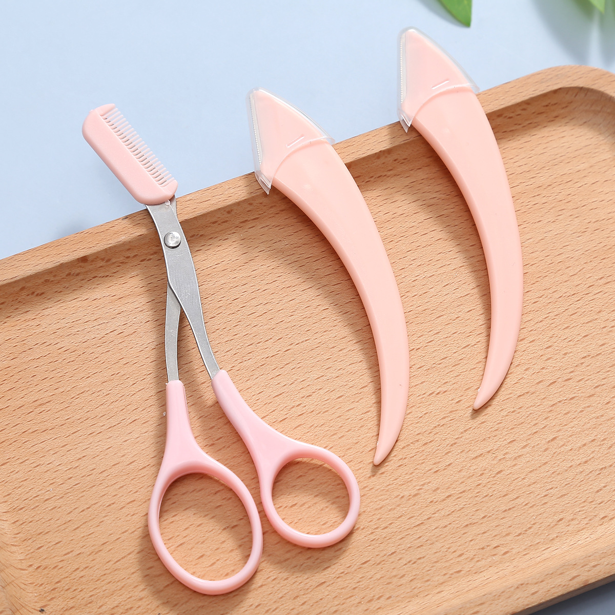 Eyebrow Trimmer, Eyebrow Scissors with Eyebrow Comb, Beginner Eyebrow Razor Trimmer, Safe Women's Eyebrow Trimming Tool Set