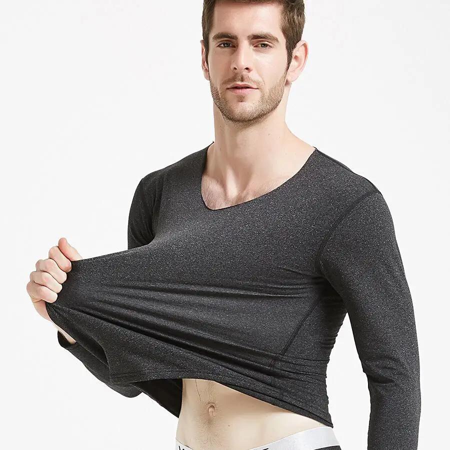 Thermal Underwear Set Seamless Fleece Thin V-Neck Youth Winter Autumn Clothing Base Layer Thermal Pants