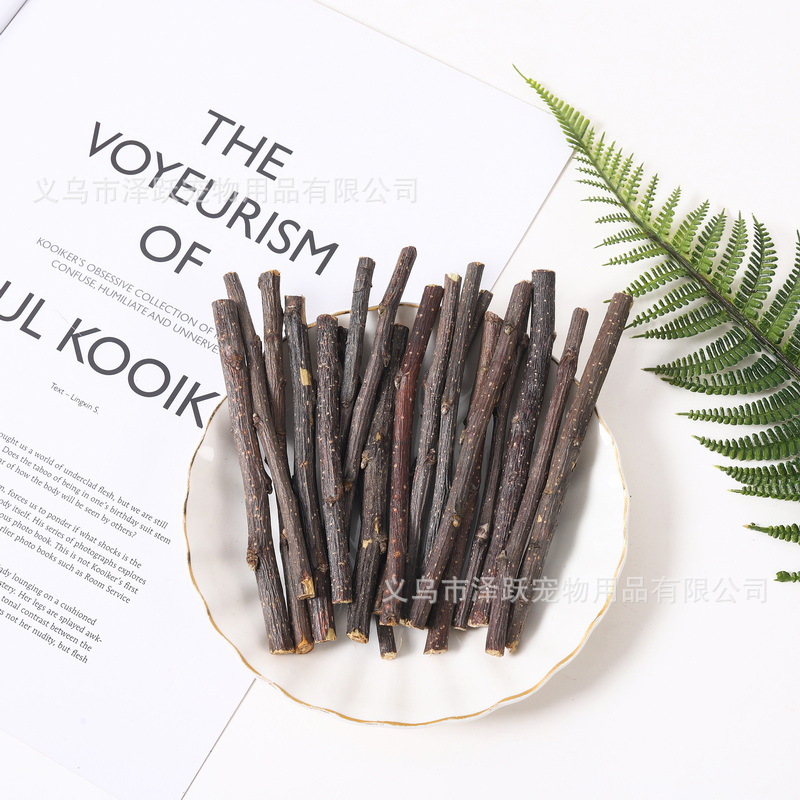 Amazon ebay Rabbit Totoro Hamster Snack Branch Bite Wooden Toy Pet Grinding Stick Drying Apple Branch