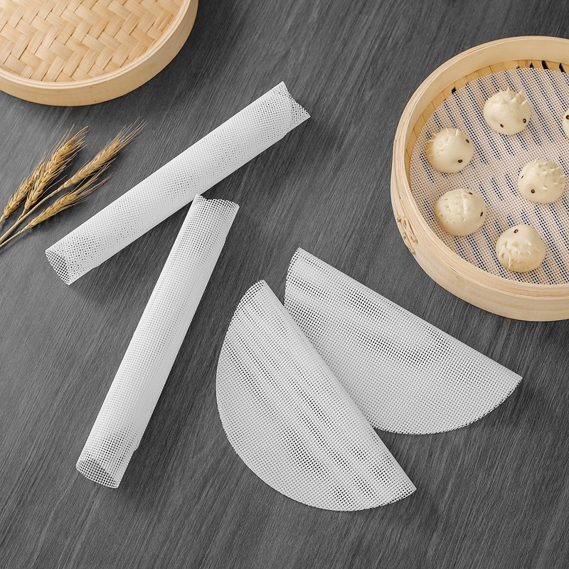 Silicone Steamer Mat Round Bun Drawer Cloth Non-Stick Food Mat Small Steamed Bun Mat Steamer Cloth Steamer Mat