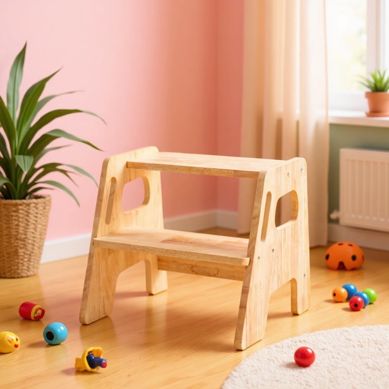 Деревянный табурет для ног, креативный детский табурет для мытья, съемная подножка из массива дерева, табурет для туалета из массива дерева для детей