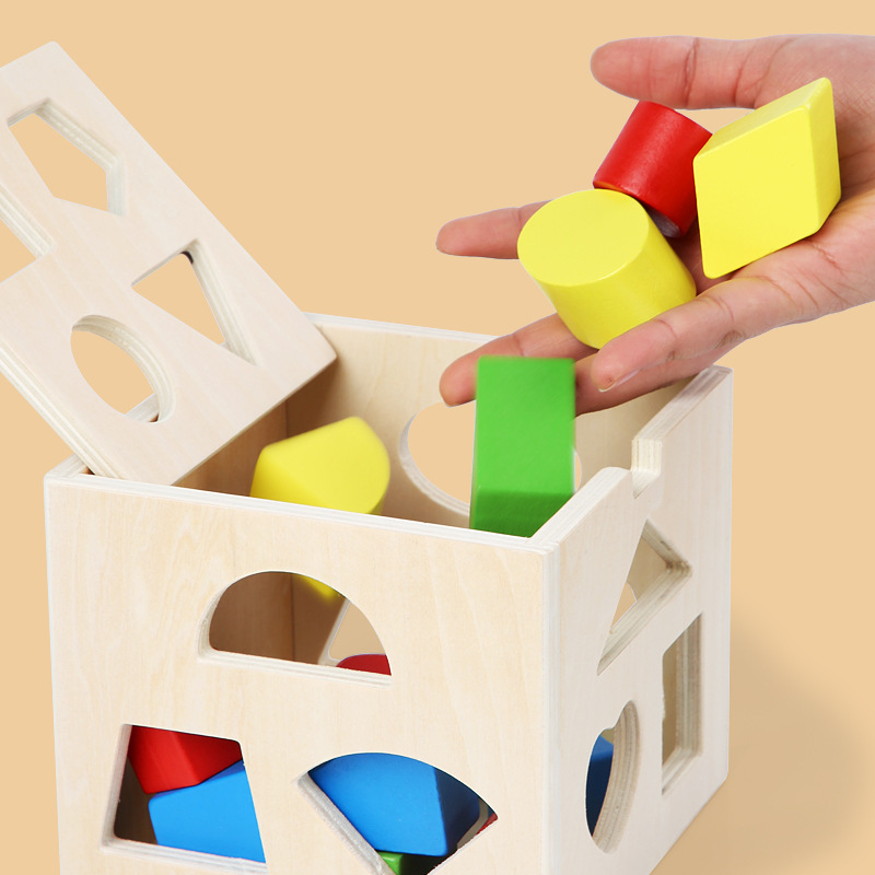 Early Childhood Education Thirteen Hole Shape Matching Intelligence Building Blocks Children's Geometric Shape Enlightenment Benefit Toys 1-3 Years Old