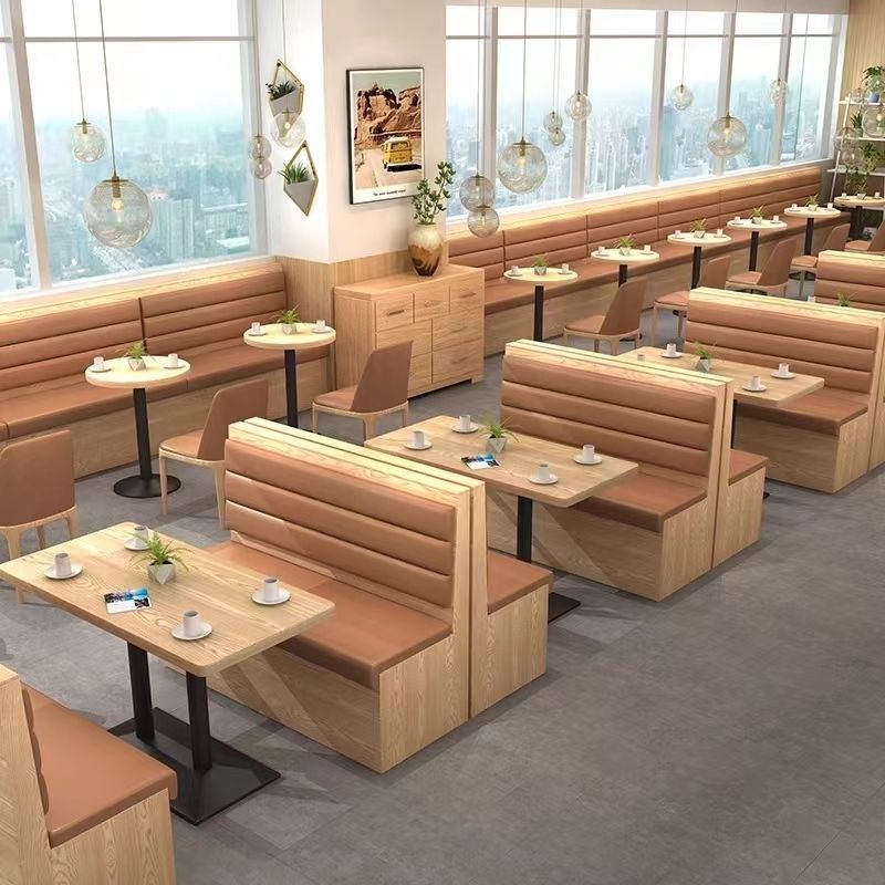 Wall-Mounted Booth Seating Sofa for Restaurants, Dining Establishments, Snack Bars, Hot Pot Restaurants, Milk Tea Shops, Cafes, Noodle Shops, Dessert Shops Wholesale