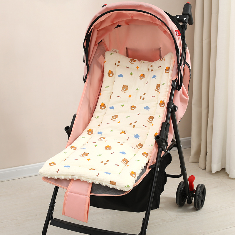 Коврик для коляски, двусторонний мягкий стеганый коврик, артефакт для прогулки с ребенком, коврик из хлопка с бархатной поверхностью для двухколесных колясок, маленький коврик