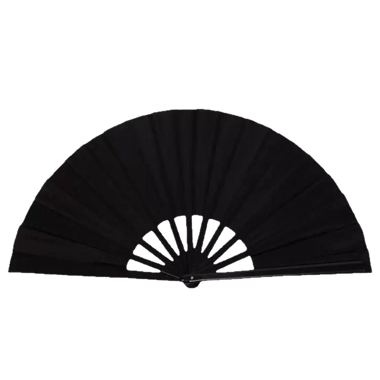 33.33cm Color Face Kung Fu Fan Black Bone Plastic Bone Tai Chi Martial Arts Fan Cross-border Color Cloth Fan Amazon Explosions