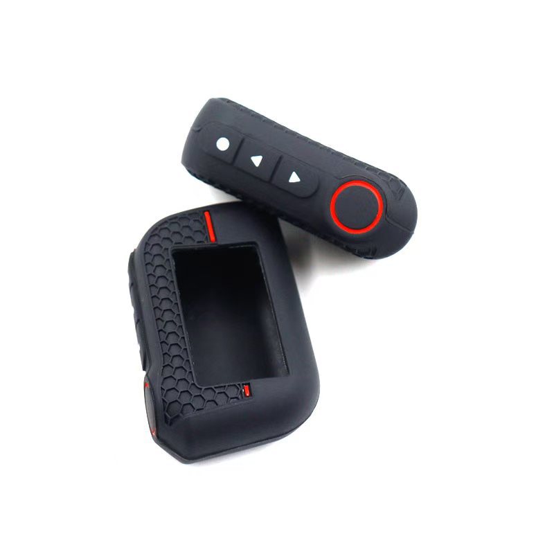 Suitable for Russian Starlinea93 Iron General Honeycomb Pattern Two-Way Alarm Car Key Protective Cover