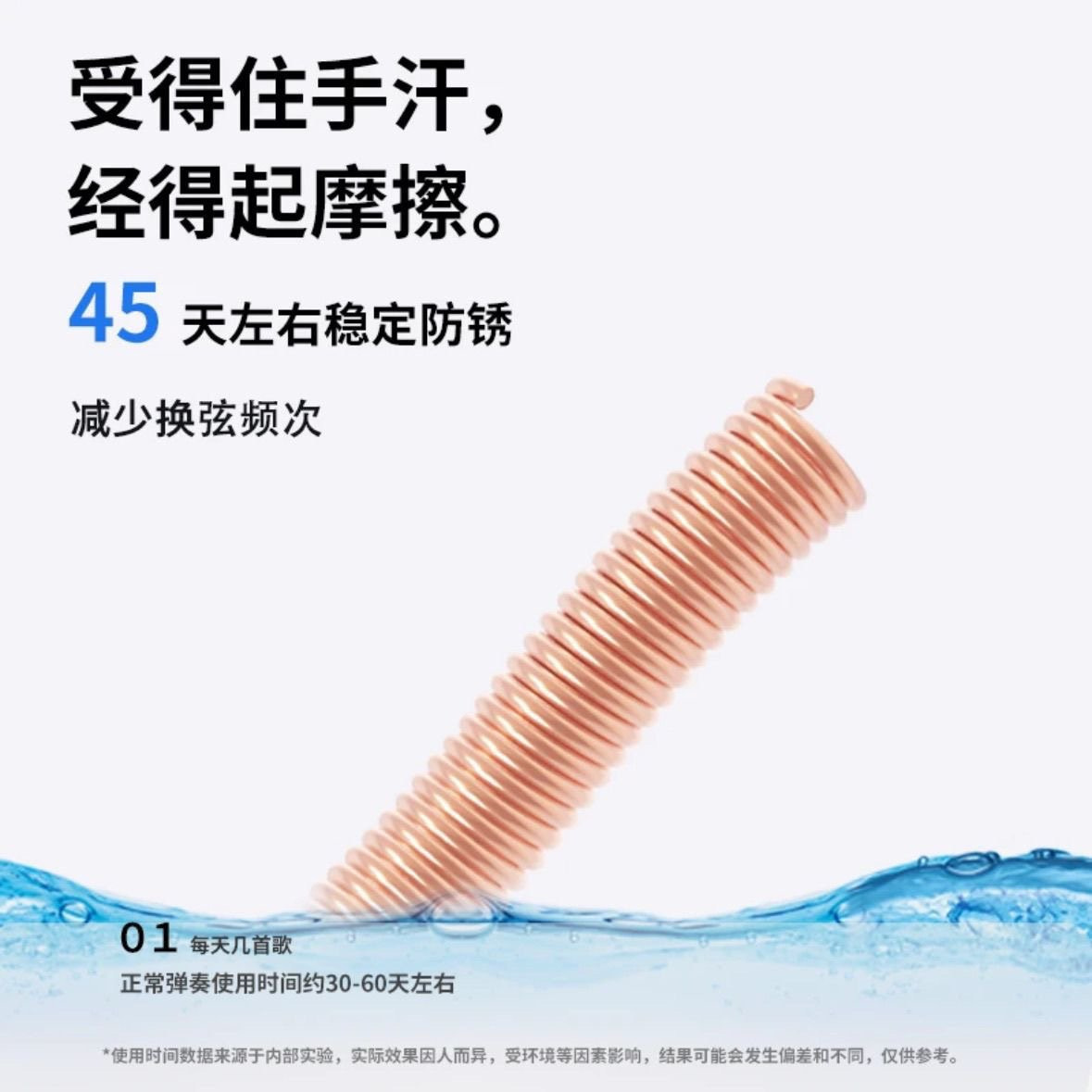 Easy-To-Use Folk Acoustic Guitar Strings, Special Anti-Rust Coated Strings, Acoustic Guitar Strings, Set of 6 Strings