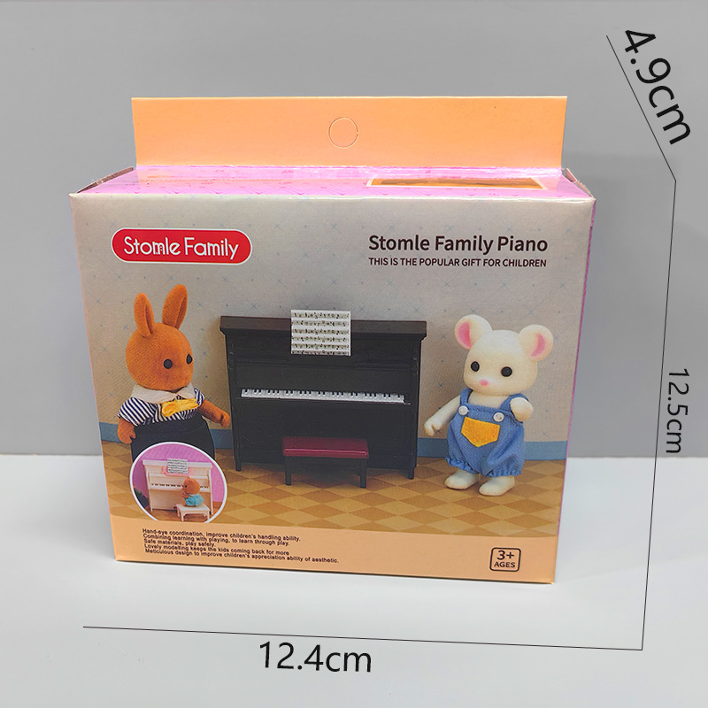 Miniature Toy Piano Instrument Model for Pretend Play, Miniature Scene, Dollhouse Diy, Photography, Cross-Border Dropshipping