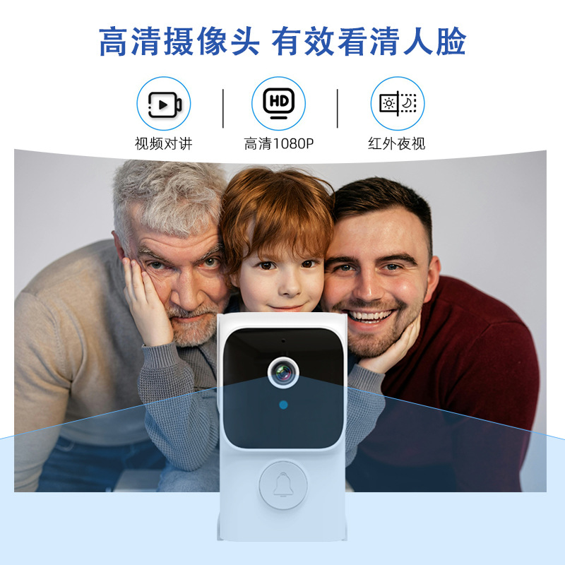 Private Model Low-Power Wireless Video Doorbell Intercom Monitoring Direct Connection Non-Wifi Smart Doorbell with Display Set