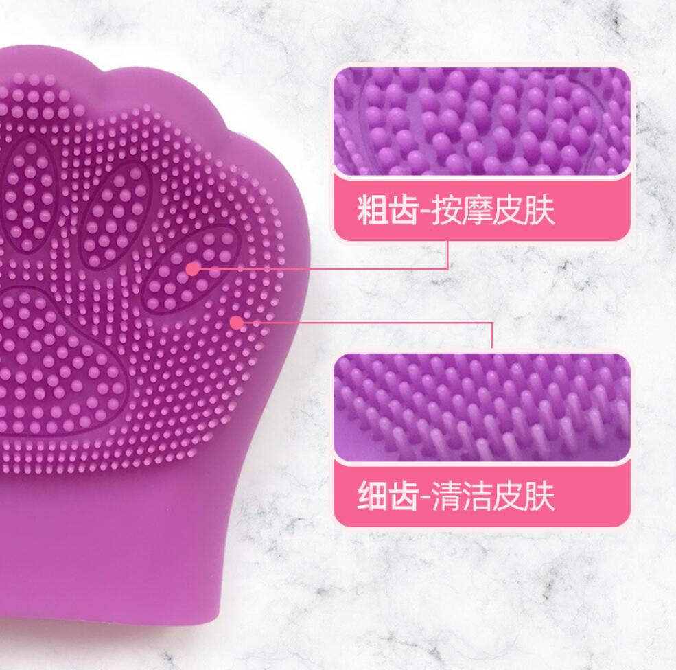 Silicone Cleansing Brush Color Cat's Claw Cleansing Brush Cleaning Pore Shampoo Face Brush Manual Soft Cleaning Silicone Brush