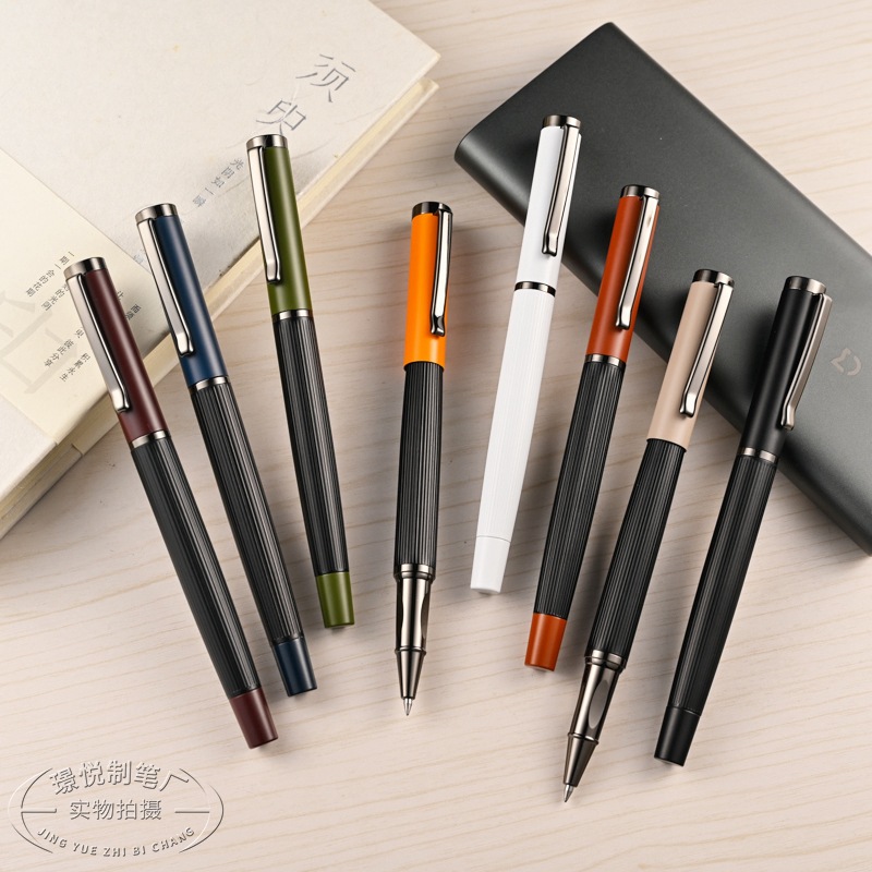 Wholesale Morandi color metal signature pen business meeting gift pen advertising pen ball pen can process logo