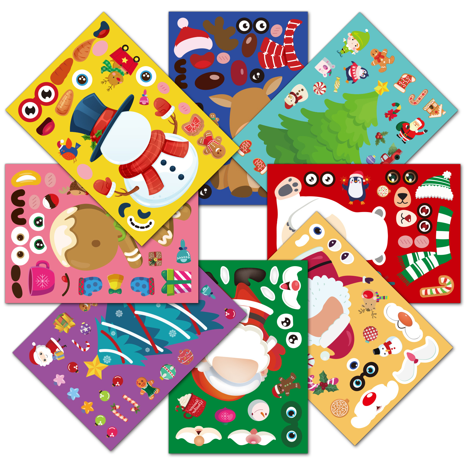 2025 Cross-Border Exclusive Cartoon Cute Animal Stickers Creative Stickers Children's Stickers Wholesale Self-Adhesive Stickers