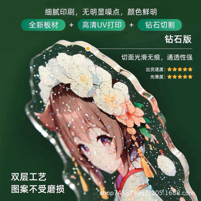 Acrylic Keychain Custom DIY Creative Photo Cartoon Animation Small Gift Star Peripheral Stand Customization