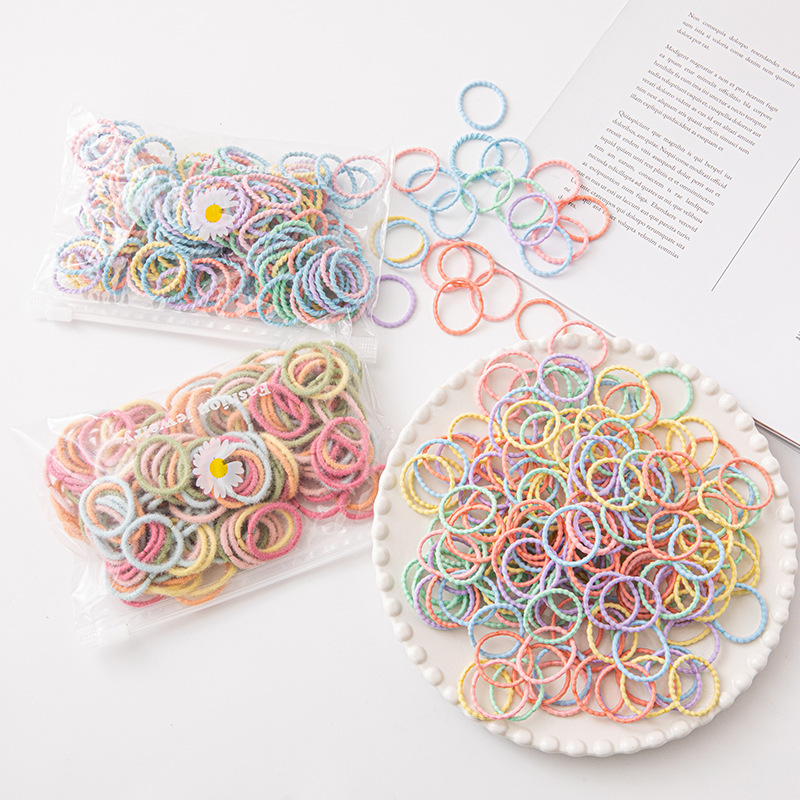 Резинка для волос для детей, маленький круг, стиль для малышей, не травмирует волосы, высокоэластичная, цветная, оптовая продажа
