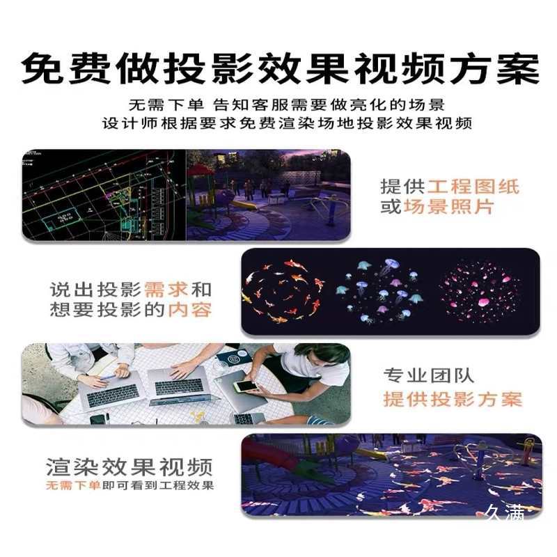 Advertising Projection Lamp Shop Logo Door Sign Pattern with Text Customized Floor Outdoor Ultra-Clear Spotlight