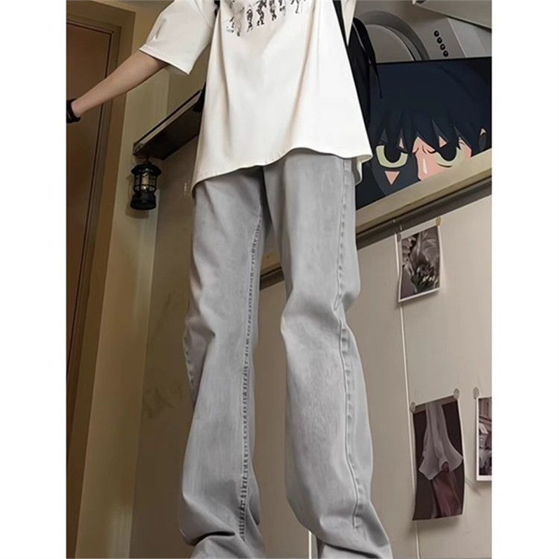 Yellow Mud-Colored Flared Jeans for Men 2025 New Spring and Summer High Street Slim Fit Straight American Style Men's Pants