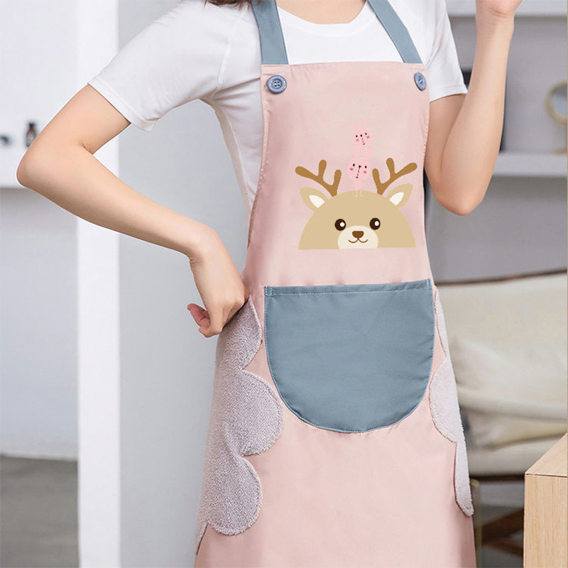 Apron for Women's Kitchen Household Waterproof and Oil-Proof 2025 New Catering Special Internet Celebrity Work Clothes Hot Style No-Wash Apron