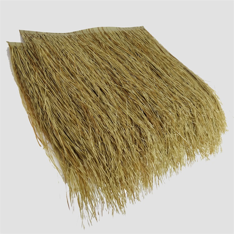 Outdoor Artificial Thatch Waterproof and Flame Retardant Straw Roof Eaves Scenic Area Homestay Decoration Fine Leaf Artificial False Straw