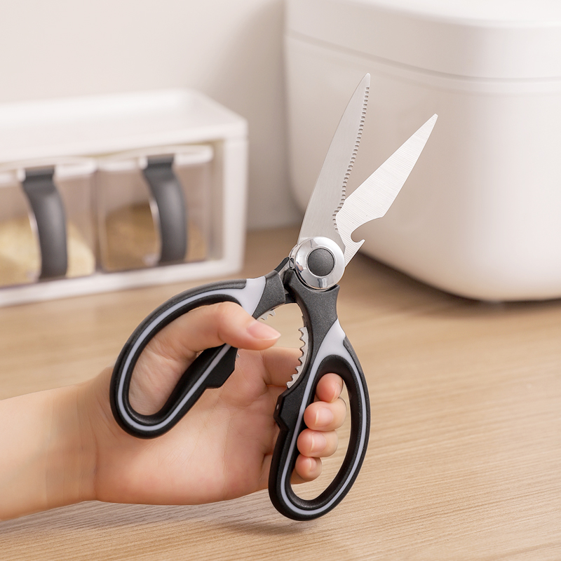 Thickened kitchen scissors wholesale strong chicken bone scissors household stainless steel panda scissors big scissors multi-functional food scissors