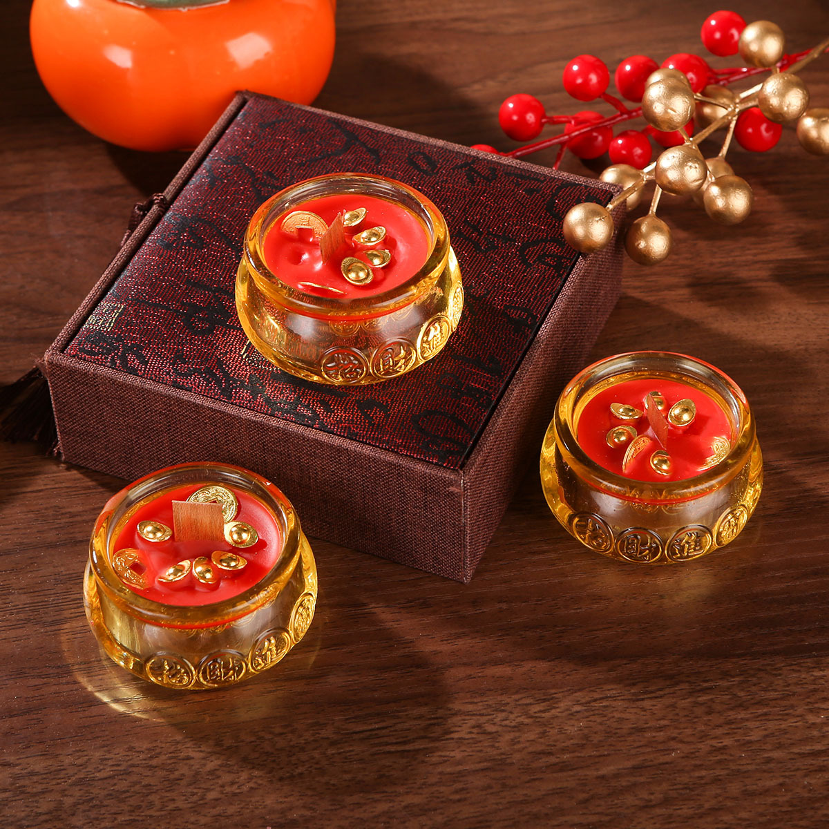 Good Luck in Starting Work, Cornucopia, Ingot, Scented Candle, Chinese Style Fragrance, Long-Lasting Home Bedroom, High-End Gift, Souvenir