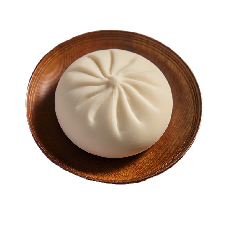 Prank and Stress-Relief Big Bun Toy, Realistic Fake Steamer Gadget, Small Silicone Stress-Relief Squeeze Toy