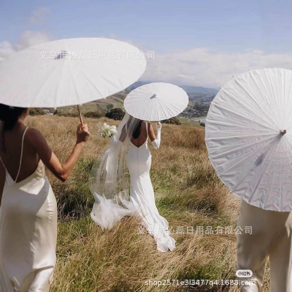 Cross-Border Kidsren's Graffiti Antique Paper Umbrella DIY Kindergarten Hand-Painted Chinese Style Blank Graffiti Painting Paint Umbrella