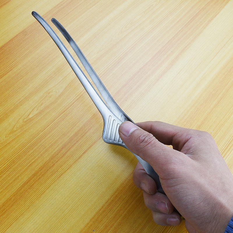 Customized 304 Stainless Steel Food Clips for Kitchen Fried Steak Clips, Barbecue Clips, Thickeneded Meal Clips, Korean Barbecue Clips