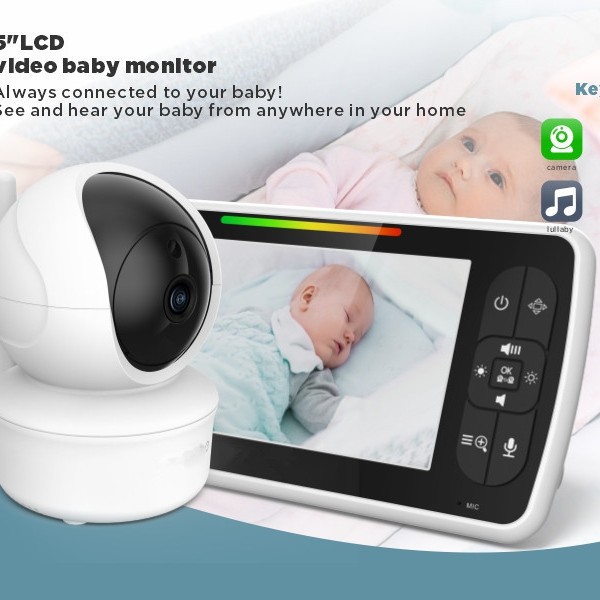 [Factory] SM650 5 inch HD baby care monitor monitor baby camera cross border