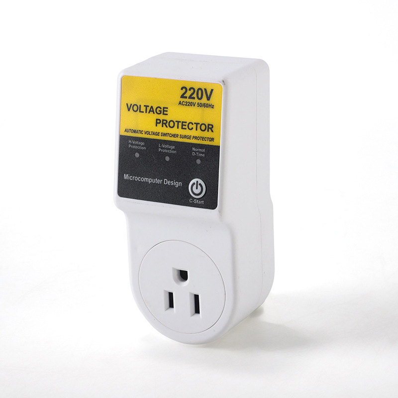 Philippine American Standard 220V20A Intelligent Delay Power-Off Over-Voltage and Under-Voltage Protector for Air Conditioners and Tvs, Universal Lightning Protection