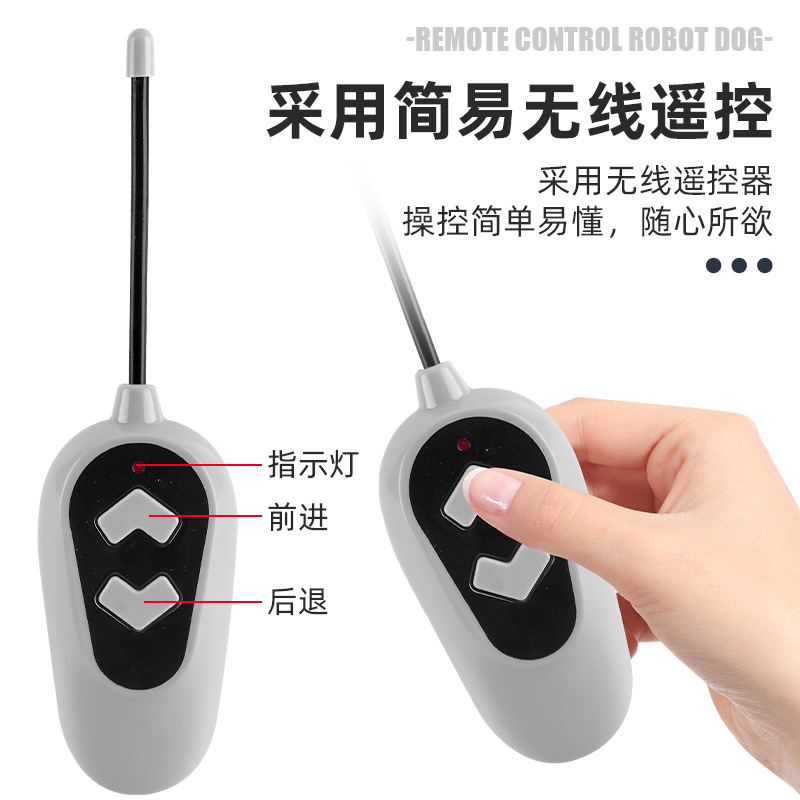 Children's remote control mechanical dog toy DIY assembly model remote control mechanical cat walking cartoon dog supermarket wholesale