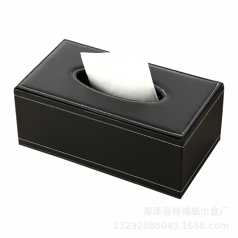 Creative European-style Light Luxury Leather Tissue Box Car Leather PU Paper Box Business Simple Hotel Paper Box Wholesale