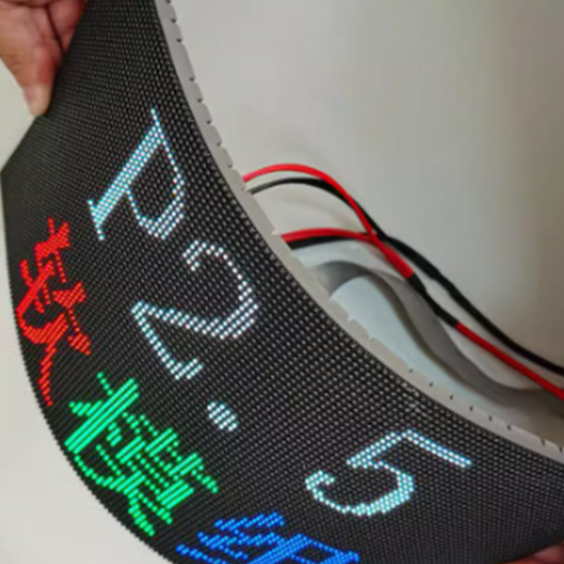 Suitable for Indoor Promotional Led Full-Color Display Soft Module Creative Flexible Curved Display Module Splicing