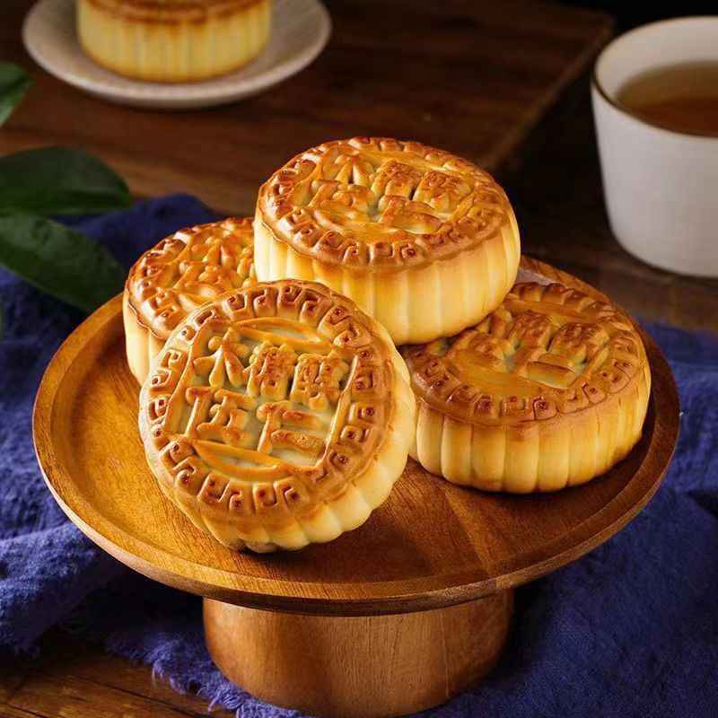 Xylitol Moon Cake No Sucrose Moon Cake Old Five Kernel Moon Cake Substitute Snacks Mid-Autumn Festival Gift Egg Month Burn Hair Wholesale