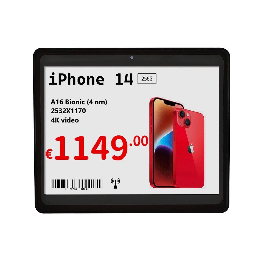 5.8 Digital Label Network Version Ink Screen Digital Price Tag Shelf Smart Label Supermarket Black and White Price Tag