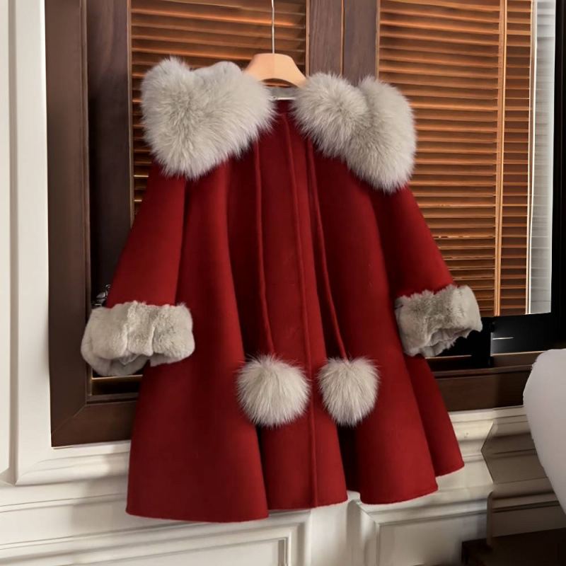 Зимнее бархатное пальто для девочек, детская верхняя одежда с длинным рукавом и воротником-шарфом, модная одежда для детей, плащ и куртка для маленьких девочек