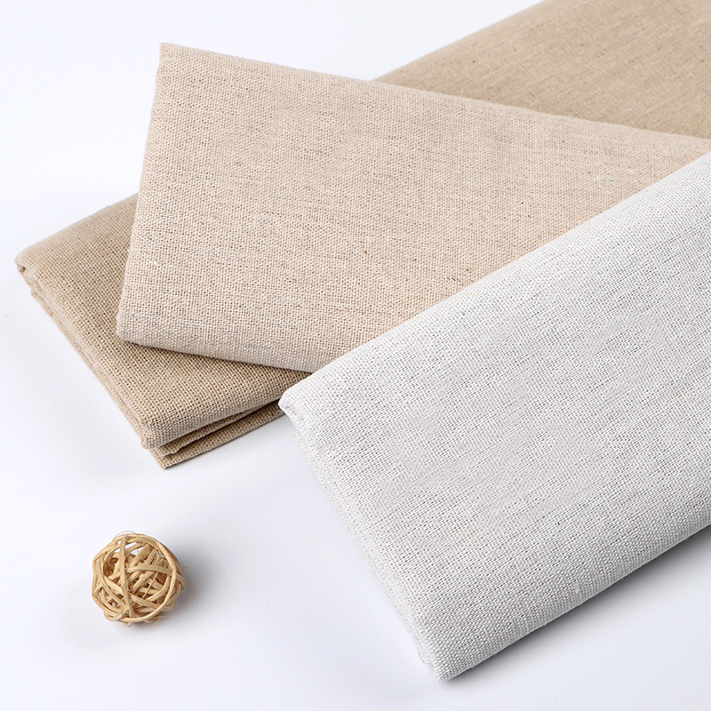 Factory direct solid color linen handicraft linen embryo cotton linen