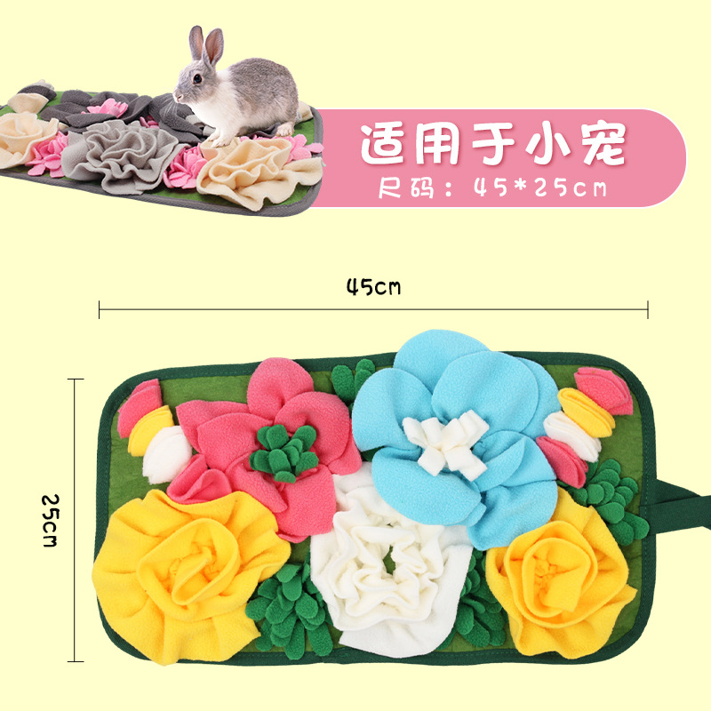 Rabbit Guinea Pig Foraging Mat Relieve Emotions Totoro Rabbit Square Garden Smell Mat Amazon temu New