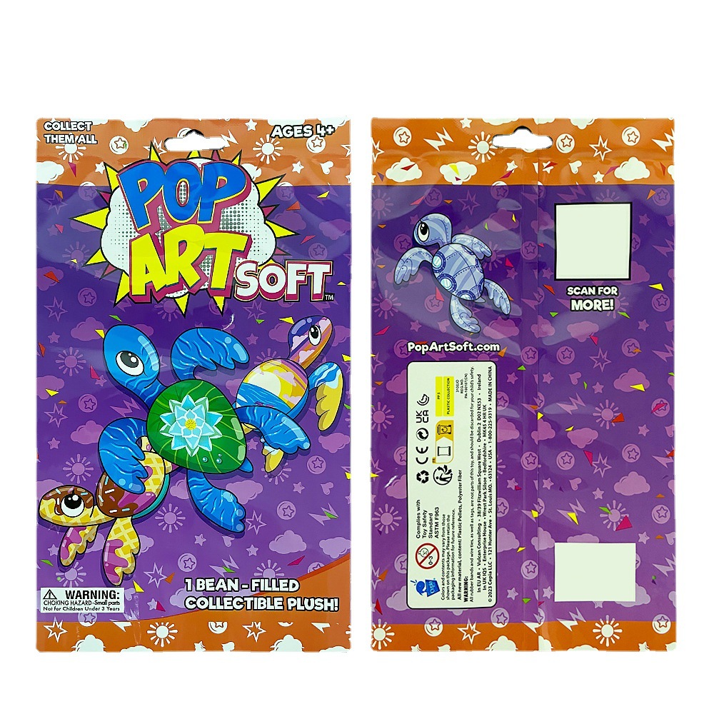 Hanging Hole ins American Style Medium Seal Aluminum Foil Packaging Bag Can Hang Three Side Seal Kindergarten Children's Surprise Blind Box Toys