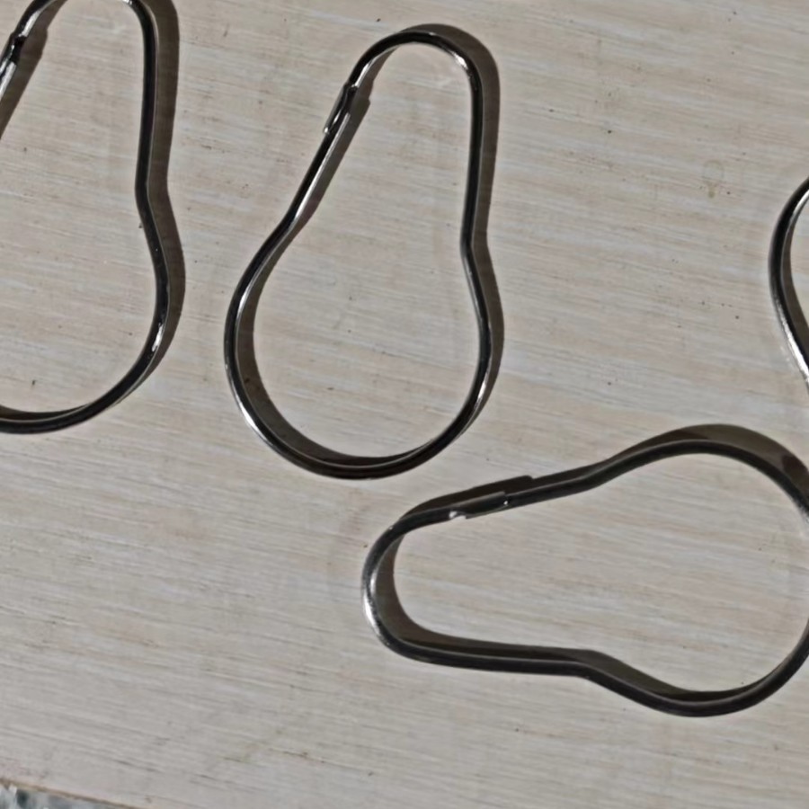 Factory wholesale metal galvanized shower curtain hanging buckle gourd buckle gourd hook curtain hook shower curtain ring accessories hook