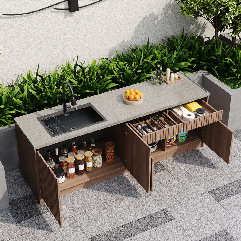 Outdoor Stone Pool, Household Marble Wash Basin, Outdoor Kitchen, Vegetable Washing Cabinet, Barbecue Table, Sink Villa