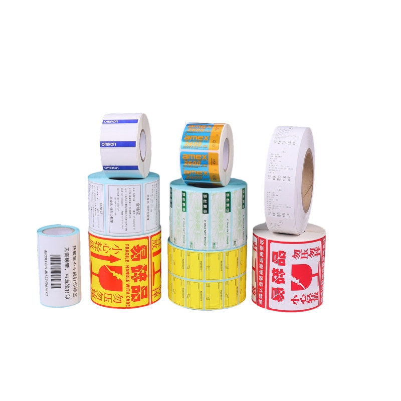 Color Self-Adhesive Labels Custom Printed Synthetic Paper Coated Paper Printing Roll Stickers Self-Adhesive Label Paper