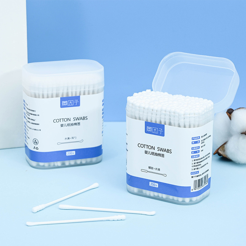 Baby cotton swab ear spoon ultra-fine disposable ear spoon baby special spiral ear spoon cotton swab support a generation of hair