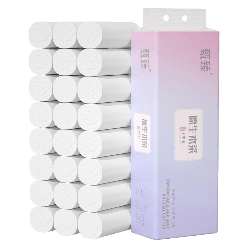 Toilet Paper Made from Virgin Wood Pulp for Home Use, Coreless Toilet Paper Rolls, Wholesale Box Quantity == Rolls