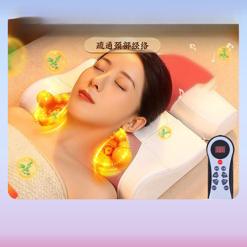 Массажер для шейного отдела, богатый комплект физиотерапии, очищение меридианов, многофункциональная и качественная массажная подушка
