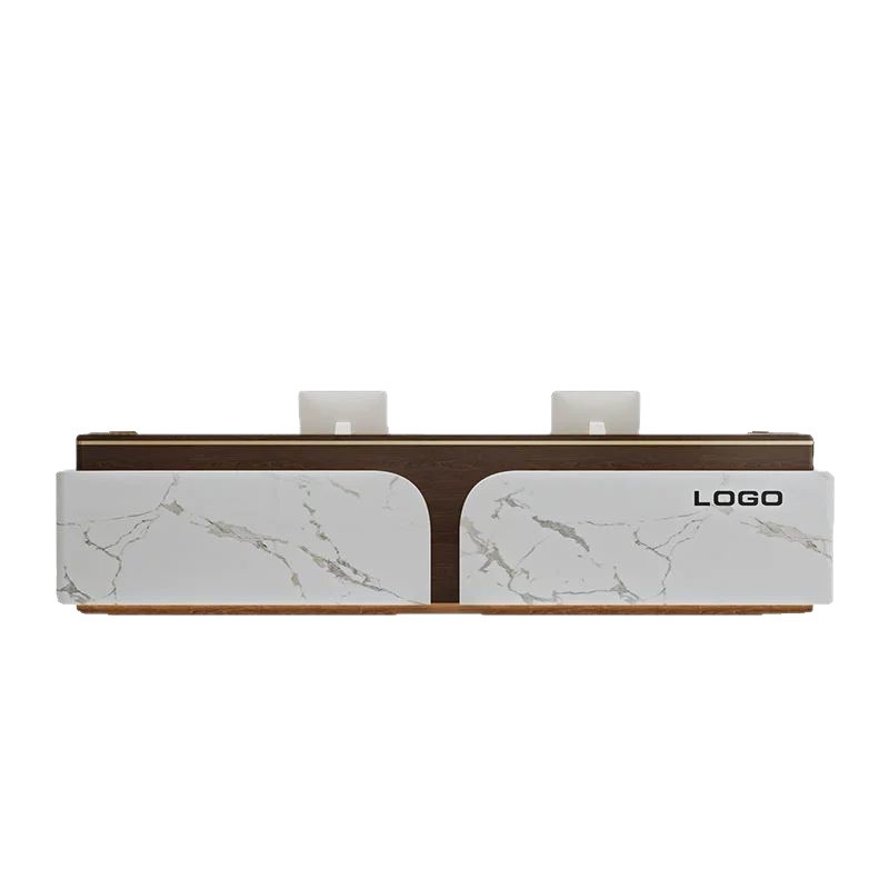 Company Front Desk Reception Desk Bar Light Luxury High-End Modern Simple Beauty Salon Medical Beauty Hotel Curved Cashier Desk
