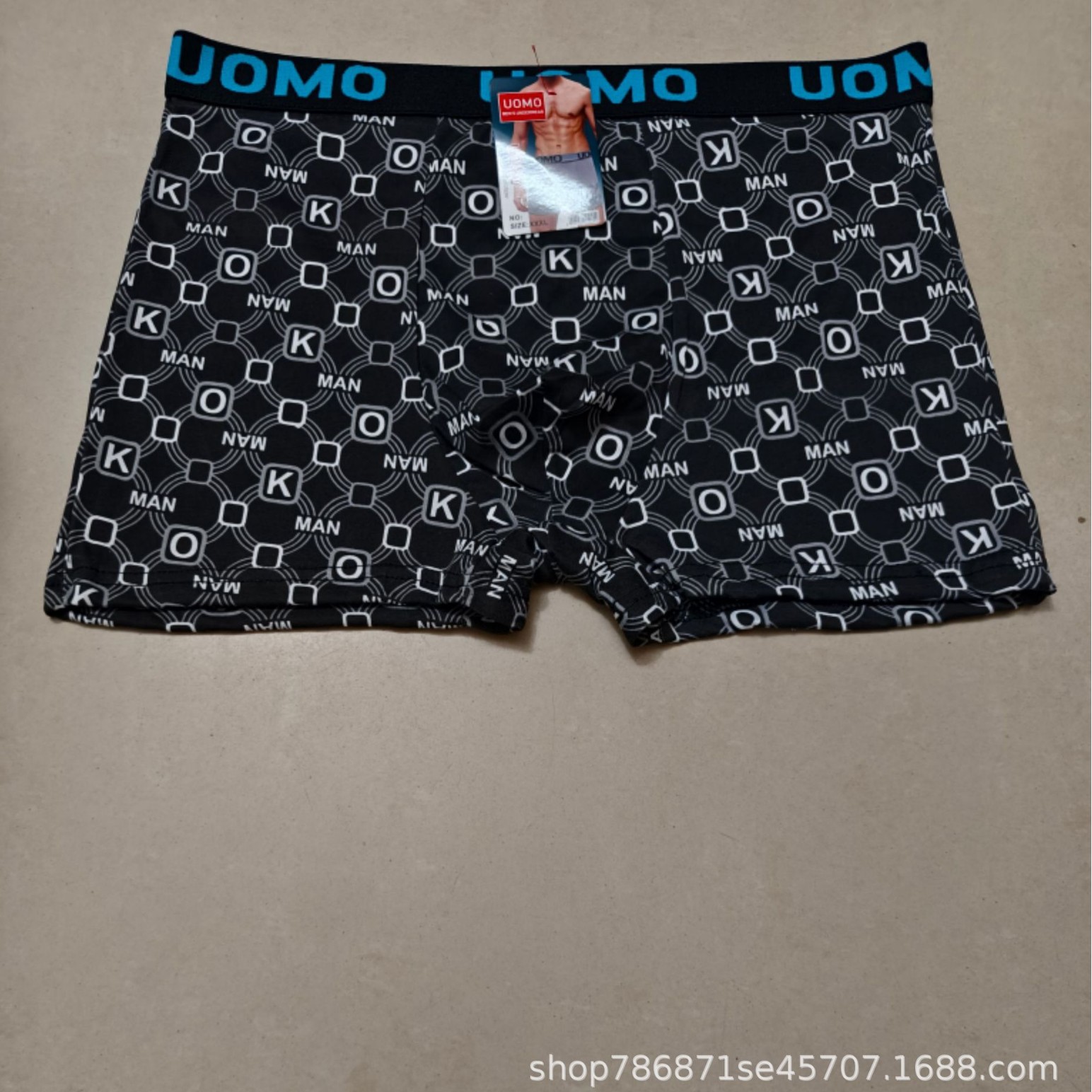 Cross-Border Live Broadcast Printed Milk Silk Underwear Men's Large Size Boxer Briefs Trendy Personality Loose Boys Summer